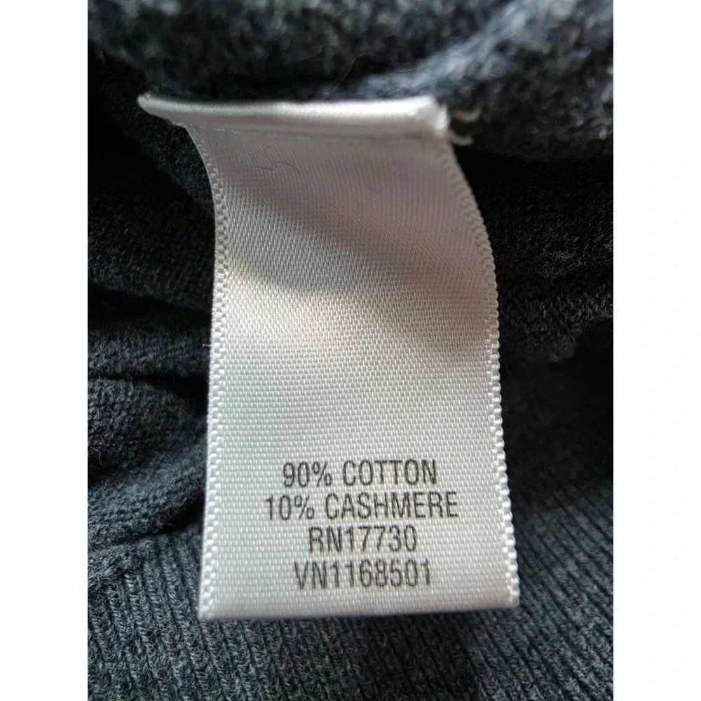 Merona Sweater Men's 2XL Gray Cotton Tight Knit V-Neck Long Sleeve Warm Wear